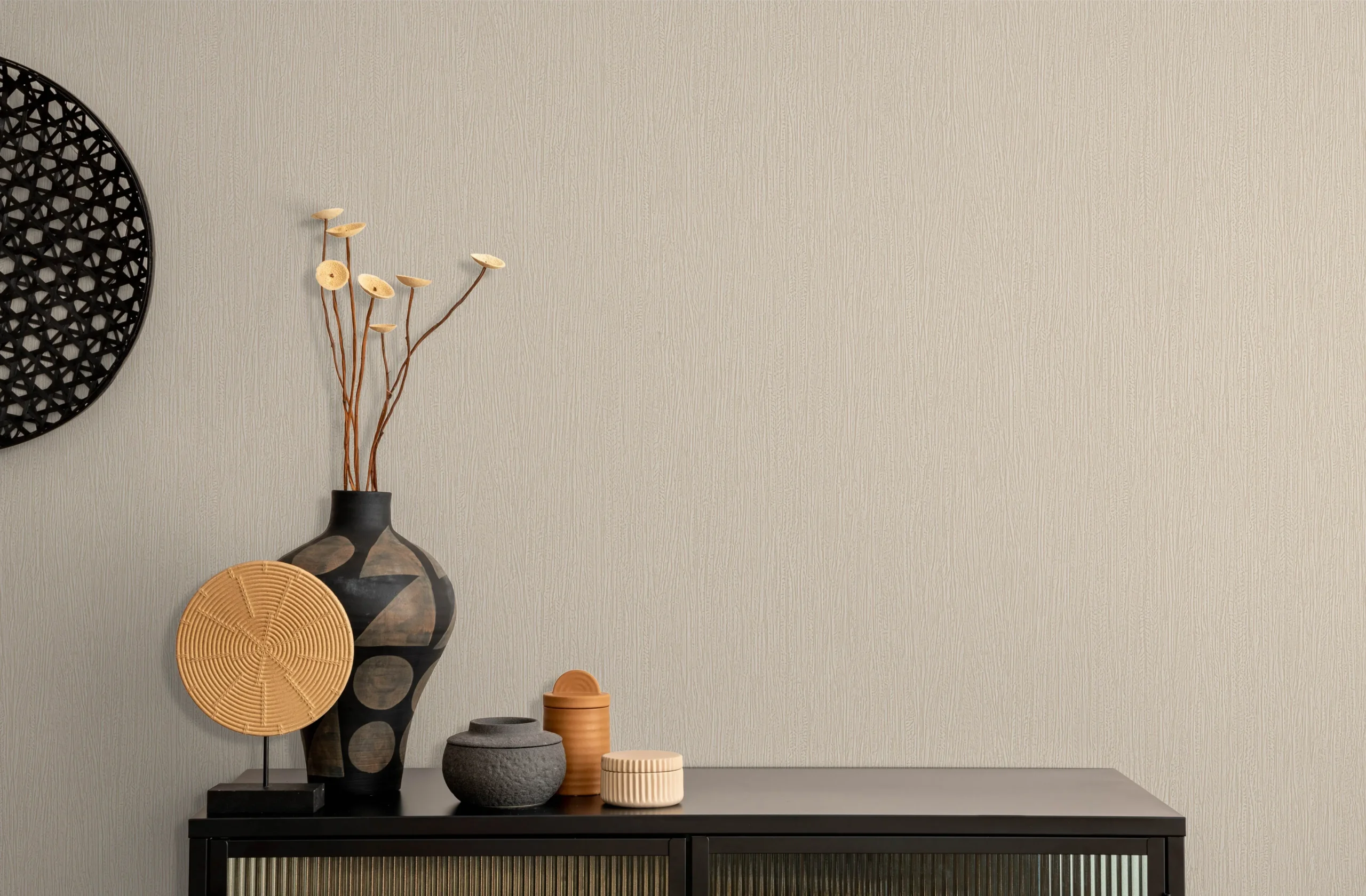 Beige Embossed Wallpaper – Neutral Glitter (24111-2)